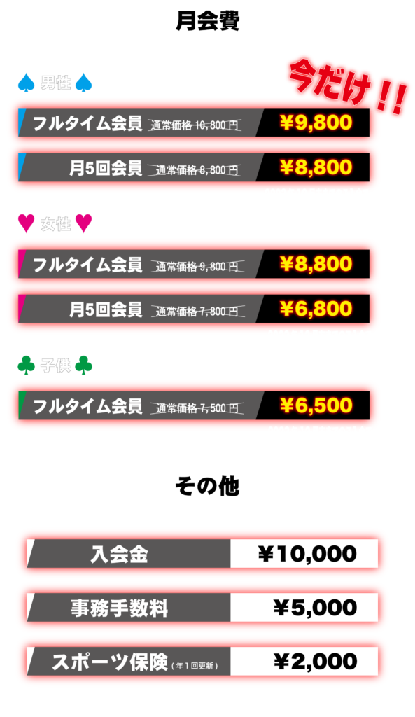 コース・料金の外観
